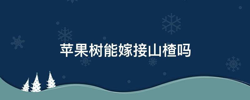 苹果树能嫁接山楂吗 苹果树可以嫁接山楂吗