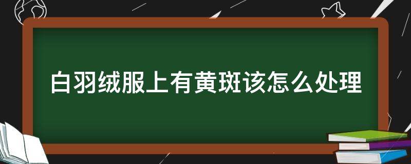 白羽绒服上有黄斑该怎么处理 白羽绒服黄斑洗得掉吗