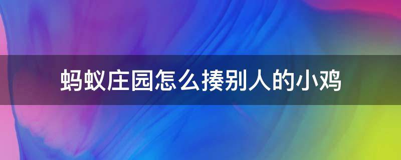 蚂蚁庄园怎么揍别人的小鸡（蚂蚁庄园里面怎么揍别人的小鸡）