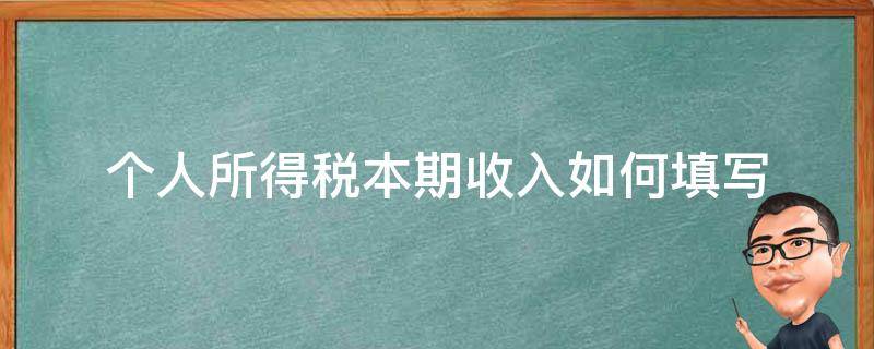 个人所得税本期收入如何填写 个税正常薪金所得本期收入怎么填