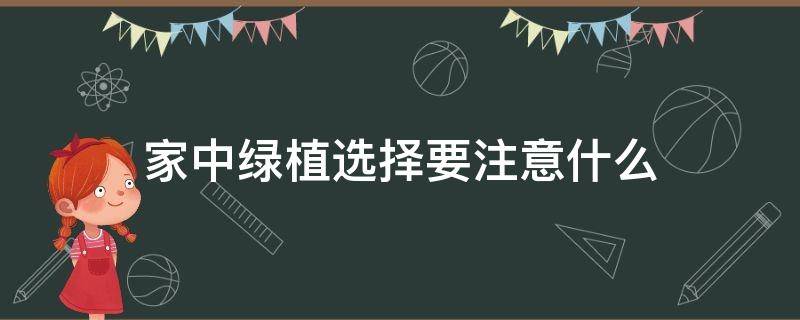 家中绿植选择要注意什么 家中养绿植注意事项