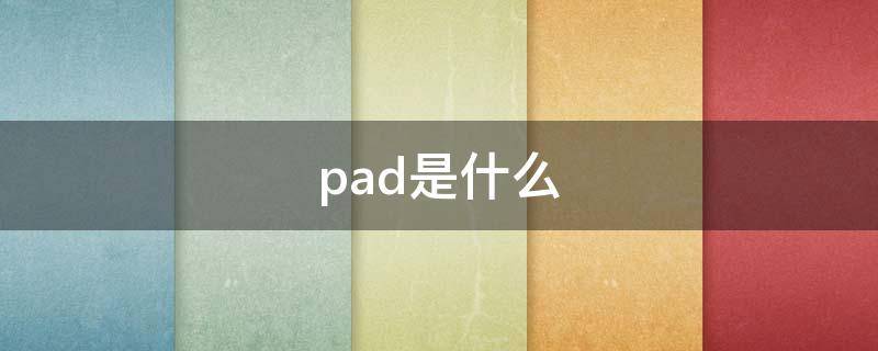 pad是什么 pad是什么设备