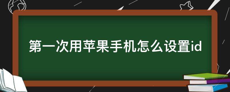 第一次用苹果手机怎么设置id 第一次用苹果手机怎么设置id没有电子邮箱怎么办