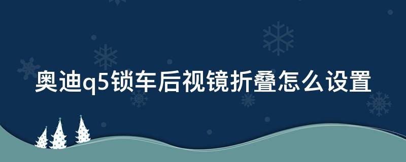 奥迪q5锁车后视镜折叠怎么设置（奥迪q5锁车后视镜折叠怎么设置方法）