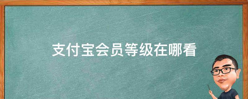 支付宝会员等级在哪看（支付宝付款会员等级在哪里看）