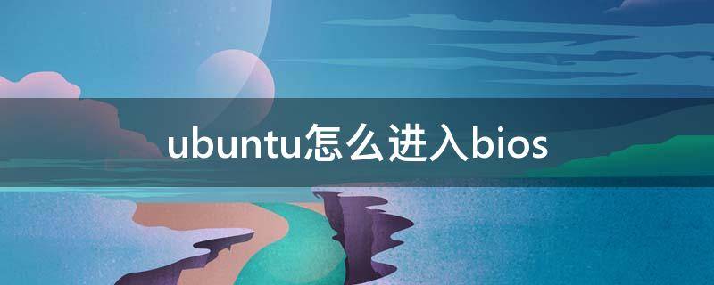 ubuntu怎么进入bios（Ubuntu怎么进入bios界面）