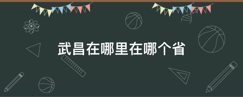 武昌在哪里在哪个省（武昌在哪个省哪个地方）