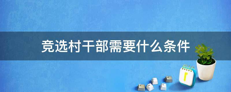 竞选村干部需要什么条件（竞选村委干部的条件）