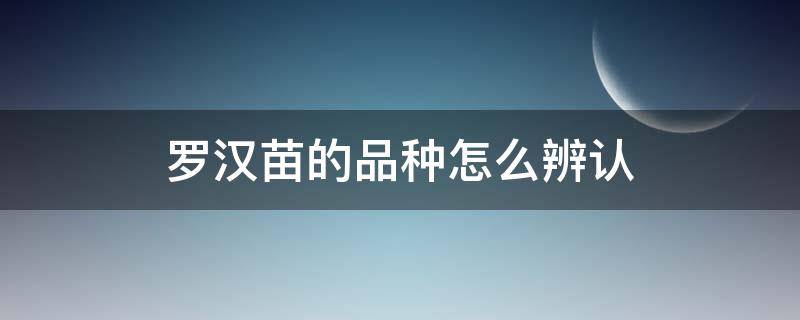 罗汉苗的品种怎么辨认 罗汉鱼苗怎么分辨品种