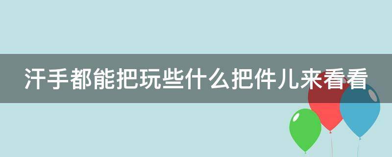 汗手都能把玩些什么把件儿来看看 出手汗玩什么手把件