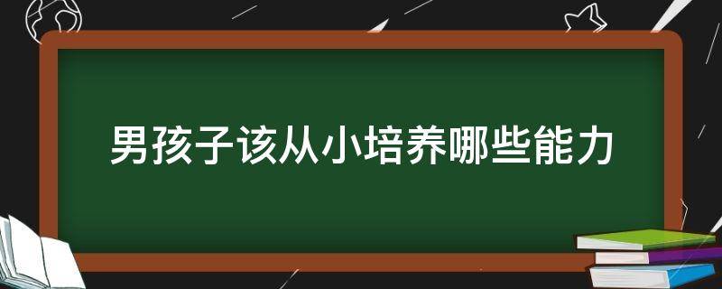 男孩子该从小培养哪些能力 男孩从小培养哪方面