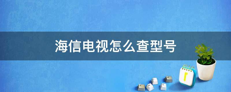 海信电视怎么查型号 海信电视机型号查询怎么看