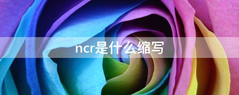 ncr是什么缩写 NCR缩写