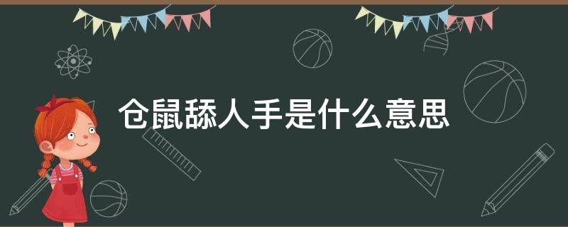 仓鼠舔人手是什么意思（仓鼠舔咬人手是什么意思）