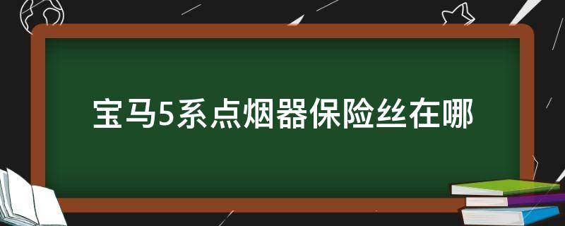 宝马5系点烟器保险丝在哪（宝马5系点烟器保险丝在哪里）