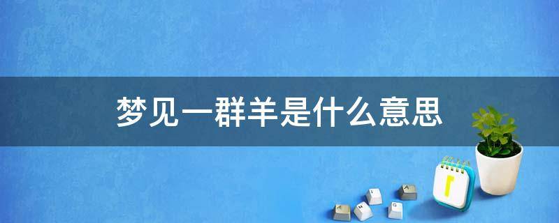 梦见一群羊是什么意思 做梦梦见一群羊是什么意思