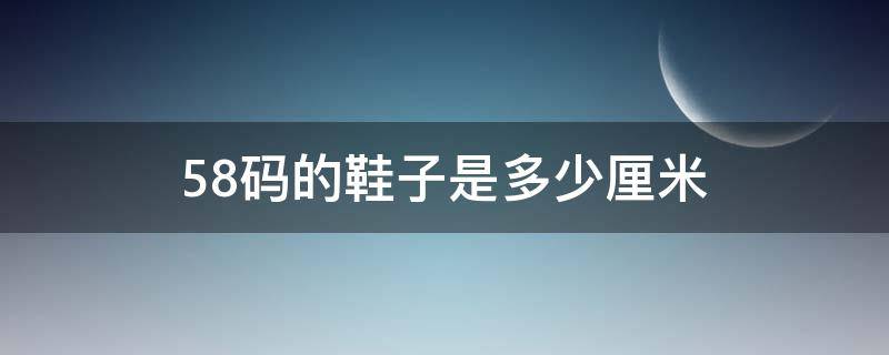 58码的鞋子是多少厘米 58码鞋子多长