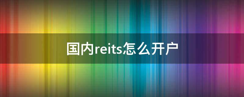 国内reits怎么开户（开通reits）