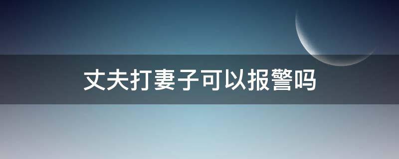 丈夫打妻子可以报警吗（妻子能打丈夫吗）