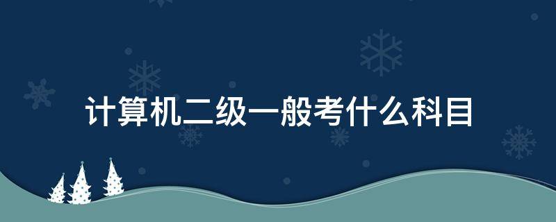 计算机二级一般考什么科目（计算机二级考试都有什么科目）