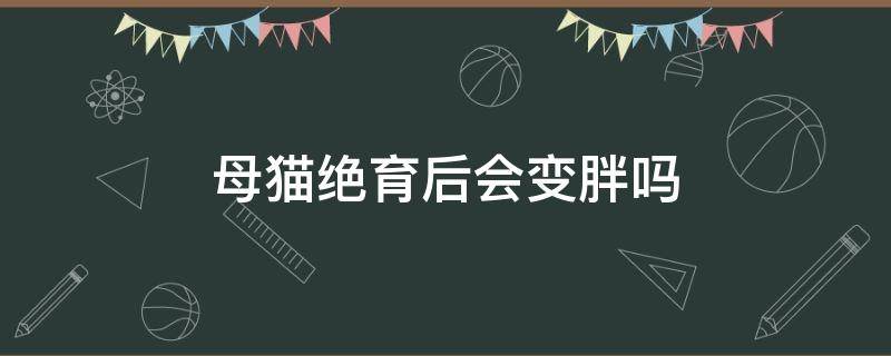 母猫绝育后会变胖吗（母猫绝育完会变胖吗）