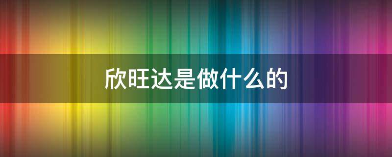 欣旺达是做什么的 深圳欣旺达是做什么的