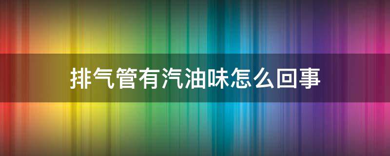 排气管有汽油味怎么回事（排气管子有汽油味是怎么回事）