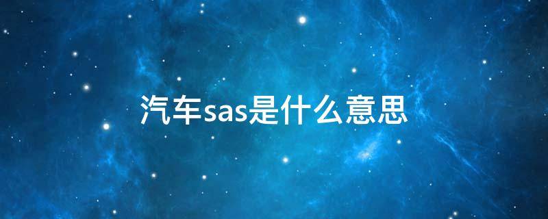 汽车sas是什么意思 车上SAS是什么