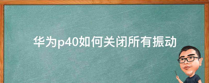 华为p40如何关闭所有振动 华为振动怎么关闭p40