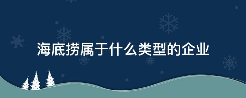 海底捞属于什么类型的企业 海底捞属于什么类型的企业文化