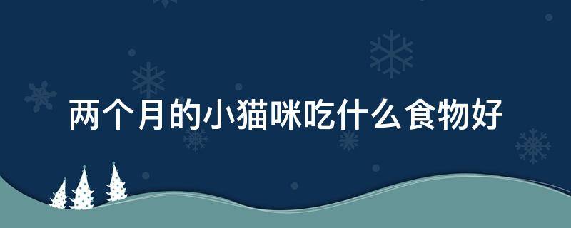 两个月的小猫咪吃什么食物好（两个月的小猫应该吃什么食物好）