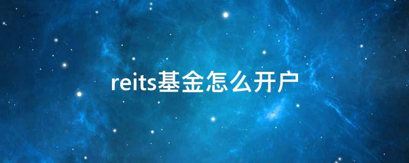 reits基金怎么开户 银河证券reits基金怎么开户