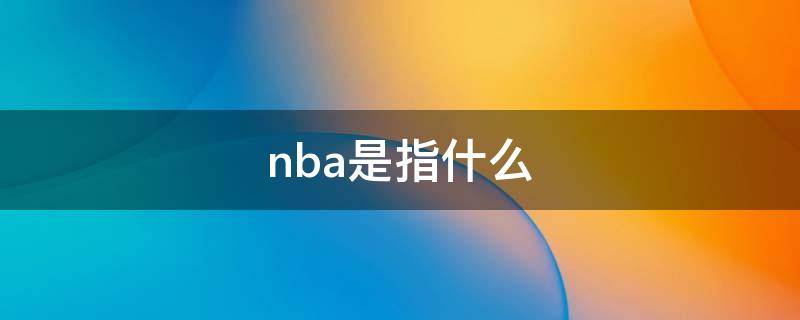 nba是指什么 NBA是指什么车
