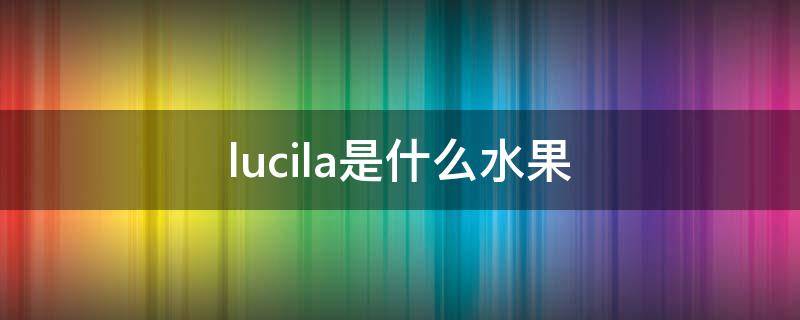 lucila是什么水果（苹果luna是什么东西）