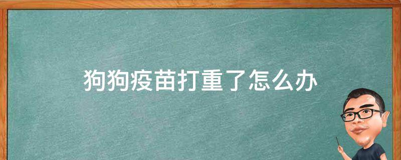 狗狗疫苗打重了怎么办 狗狗打疫苗打重了怎么办