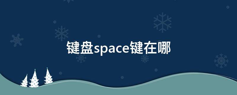 键盘space键在哪（键盘按键space在哪）