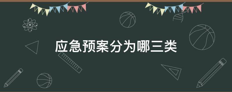 应急预案分为哪三类（安全生产应急预案分为哪三类）