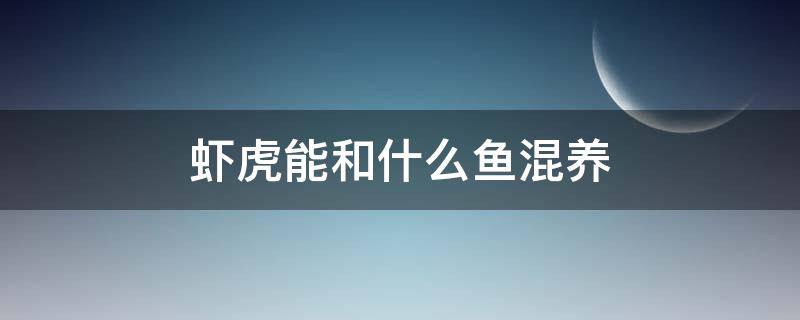 虾虎能和什么鱼混养（虾虎鱼可以和什么混养）