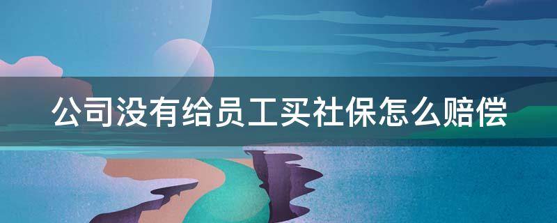 公司没有给员工买社保怎么赔偿 公司没有给员工买社保怎么赔偿,员工自己交社保