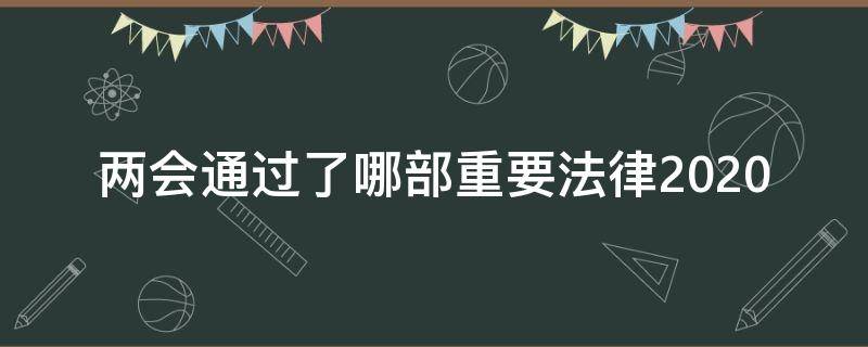 两会通过了哪部重要法律2020（两会通过了哪部重要法律?）