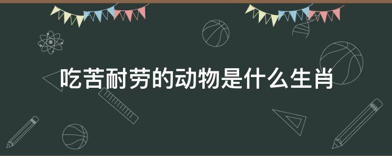 吃苦耐劳的动物是什么生肖（欲钱买吃苦耐劳的动物是什么生肖）