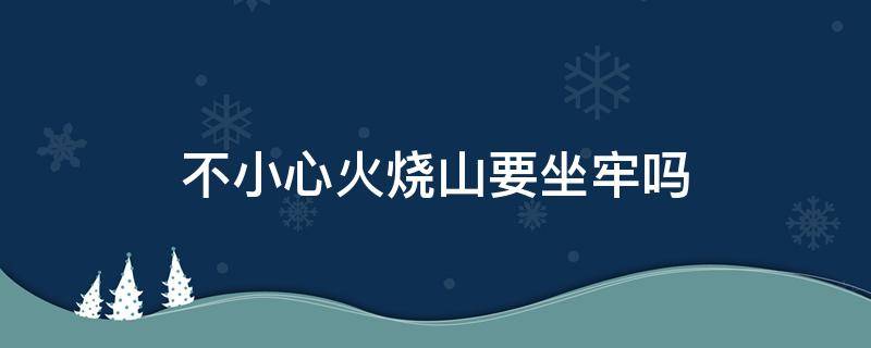 不小心火烧山要坐牢吗 放火烧山要坐多少年牢