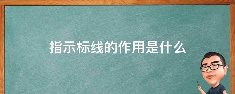 指示标线的作用是什么（指示标线的作用是什么意思）