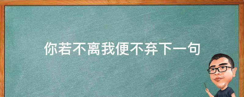 你若不离我便不弃下一句（你若不离我便不弃下一句怎么讲）