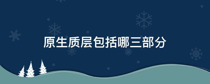 原生质层包括哪三部分（原生质层的组成是）