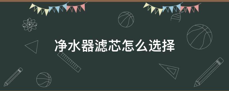 净水器滤芯怎么选择 净水器用什么滤芯最好