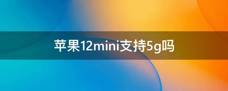 苹果12mini支持5g吗（苹果12mini到底是否支持5G）