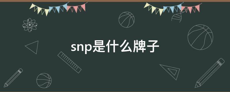 snp是什么牌子 snp是什么牌子中文