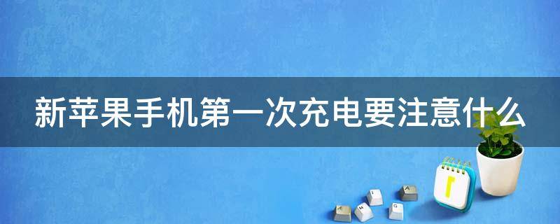 新苹果手机第一次充电要注意什么（新苹果手机第一次充电要注意什么呢）