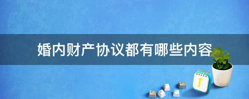 婚内财产协议都有哪些内容（婚内财产协议是什么）